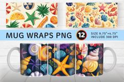 Summer Treasures Mug Wrap Sublimation Designs Product Image 1
