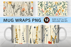 Urban Wildflowers Cottagecore Garden Mug Wrap Sublimation De Product Image 1