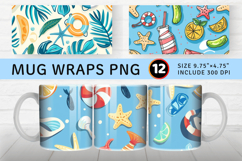 Beach Time Mug Wrap Sublimation Designs Product Image 1