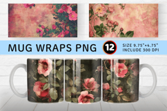 Wild Roses Mug Wrap Sublimation Designs Product Image 1