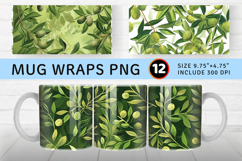 Green Olives Garden Mug Wrap Sublimation Designs Product Image 1