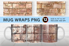 Rose Gold Brick Mug Wrap Sublimation Designs Product Image 1