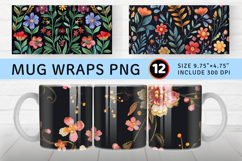 Spring Hand Embroidery Mug Wrap Sublimation Designs Product Image 1