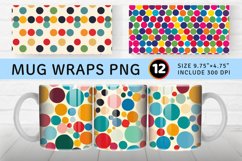 Colorful Polka Dot Mug wrap Sublimation Designs Product Image 1