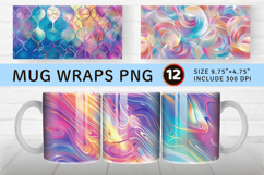 Iridescent Mug Wrap Sublimation Designs Product Image 1