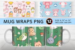 Kawaii Baby Animal Mug wrap Sublimation Designs Product Image 1
