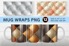 3D Quilted Puff Mug Wrap Sublimation Designs Product Image 1