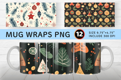 Christmas Time Mug Wrap Sublimation Designs Product Image 1