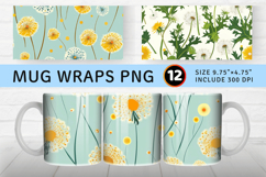 Spring Dandelions Mug Wrap Sublimation Designs Product Image 1