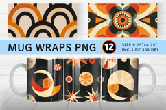 Retro Boho Minimalist Vintage Mug Wrap Sublimation Designs Product Image 1