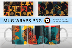 African Black History Month Mug Wrap Sublimation Designs Product Image 1