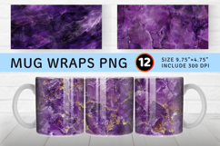 Luxury Amethyst Mug Wrap Sublimation Designs Product Image 1