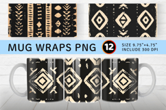 Mud Cloth Simple Mug Wrap Sublimation Designs Product Image 1