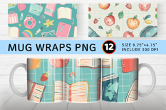 Pastel Back to School Mug Wrap Sublimation Designs Product Image 1