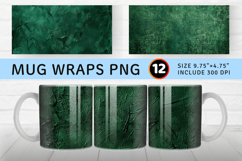 Luxury Forest Green Mug Wrap Sublimation Designs Product Image 1