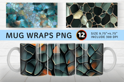 Abstract Voronoi Mineral Mug Wrap Sublimation Designs Product Image 1