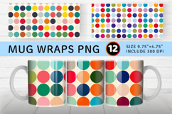 Colorful Big Dots Mug Wrap Sublimation Designs Product Image 1
