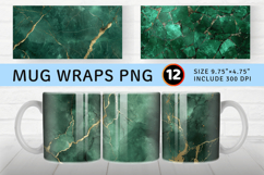 Luxury Emerald Mug Wrap Sublimation Designs Product Image 1