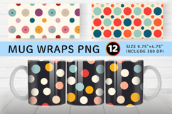 Polka Dots Mug Wrap Sublimation Designs Product Image 1