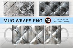 Luxury Silver Mug Wrap Sublimation Designs Product Image 1