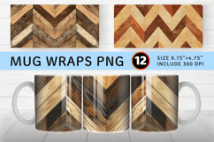 Chevron Wood Texture Floor Mug Wrap Sublimation Designs Product Image 1