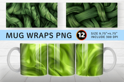 Green Fabric Sewing Texture Mug Wrap Sublimation Designs Product Image 1