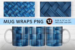 Nylon Blue Texture Mug Wrap Sublimation Designs Product Image 1