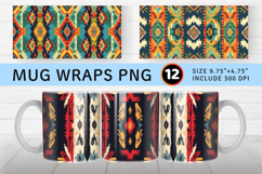 Boho Tribal Print Mug Wrap Sublimation Designs Product Image 1