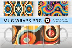 Retro Groovy Mug wrap Sublimation Designs Product Image 1