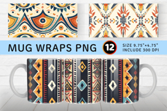 Tribal Bohemian mug wrap sublimation Designs Product Image 1