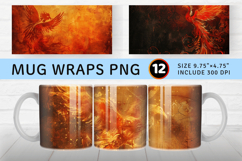 Phoenix Spells Mug Wrap Sublimation Designs Product Image 1
