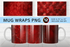 Luxury Red Mug Wrap Sublimation Designs Product Image 1