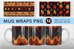 Autumn Knitted Sweater Mug Wrap Sublimation Designs Product Image 1