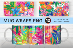 Summer Paradise Lilly Pulitzer Mug Wrap Sublimation Designs Product Image 1