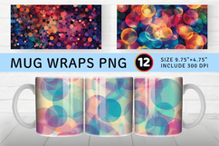 Bokeh Coloured Circles Mug Wrap Sublimation Designs Product Image 1