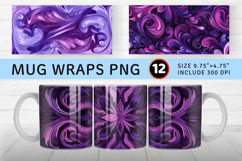 Purple Harmony Mug Wrap Sublimation Designs Product Image 1