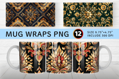 Javanese Jewels Mug Wrap Sublimation Designs Product Image 1