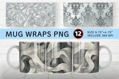 Grey Fabric Vintage Soft Mug Wrap Sublimation Designs Product Image 1