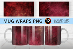 Luxury Maroon Mug Wrap Sublimation Designs Product Image 1