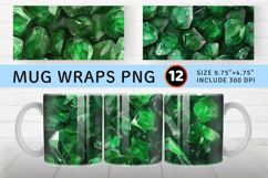 Emerald Gemstones Mug Wrap Sublimation Designs Product Image 1