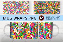Rainbow Sprinkles Mug wrap Sublimation Designs Product Image 1