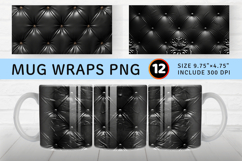 Luxury Black Mug Wrap Sublimation Designs Product Image 1