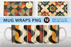 Retro Distressed Mug Wrap Sublimation Designs Product Image 1