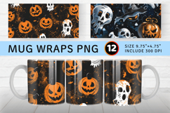 Happy Halloween Mug Wrap Sublimation Designs Product Image 1