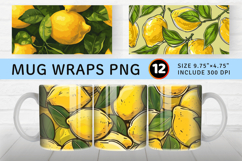 Lemons Mug Wrap Sublimation Designs Product Image 1