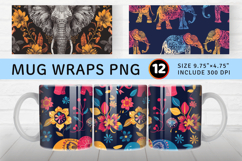 Elephant Echoes Mug Wrap Sublimation Designs Product Image 1