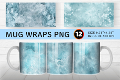 Luxury Pastel Blue Mug Wrap Sublimation Designs Product Image 1