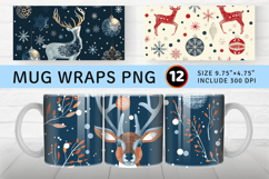 Winter Christmas Mug Wrap Sublimation Designs Product Image 1