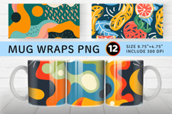 Summer Abstract mug wrap sublimation Designs Product Image 1