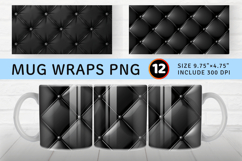 Black Diamond Tufted Crafted Mug Wrap Sublimation Designs Product Image 1